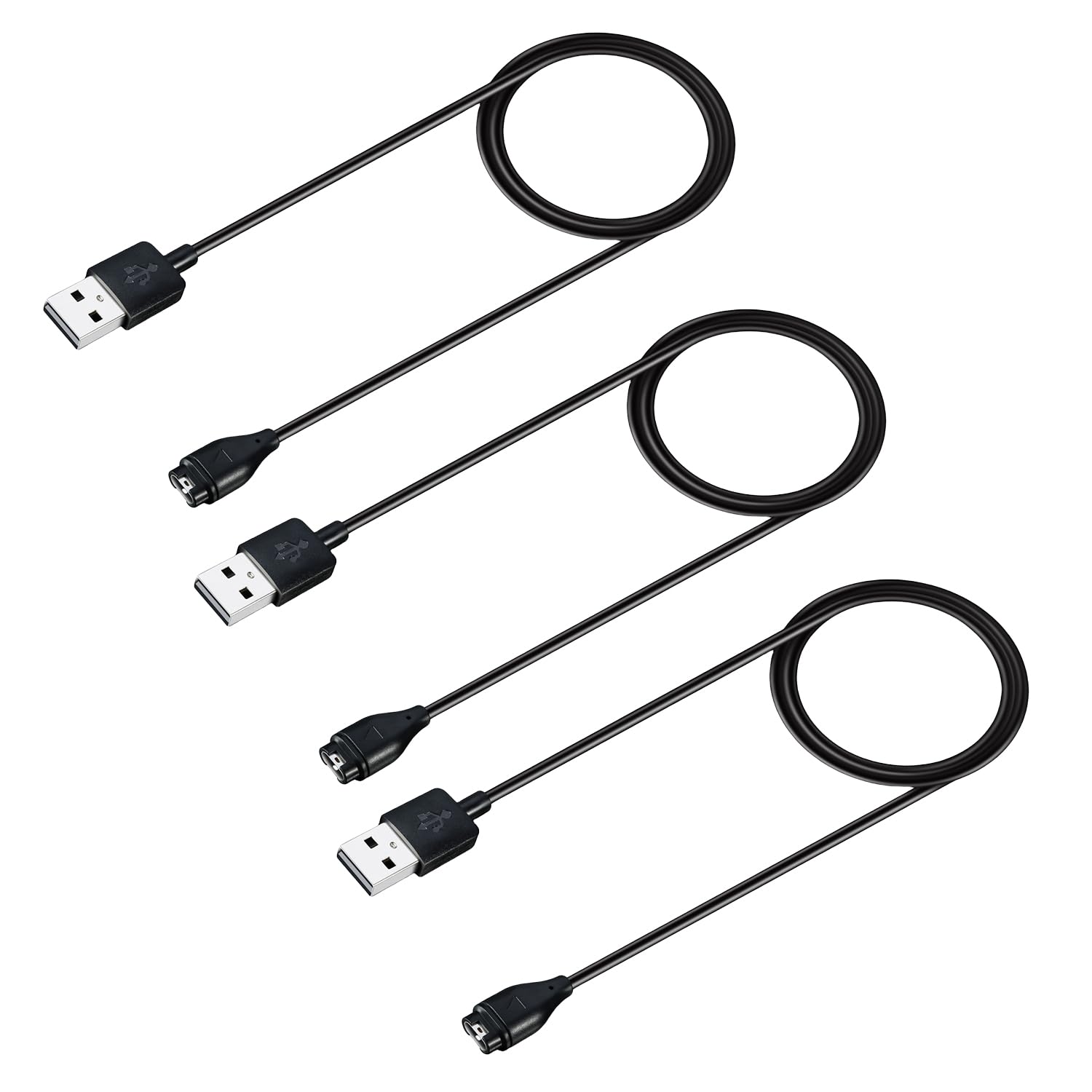 HUAREW Charger Cable Compatible for G-Armin Watch Charger Cable Compatible for Fenix 7 7S 6 6S Pro 5 5S 5X Plus, Forerunner 745 935 945, Vivoactive 3 4S, Vivomove 3 3S,Approach S40 S60(3 pcs 3.3ft)
