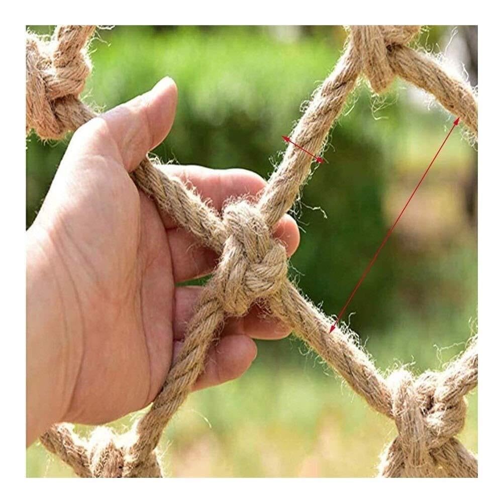 Generico Rete da Arrampicata in Iuta per Esterni per Bambini e Adulti - Casetta sull'albero in Giardino, Altalena, Scivolo, Protezione anticaduta, Dimensioni Personalizzate, capacità di carico 700 kg