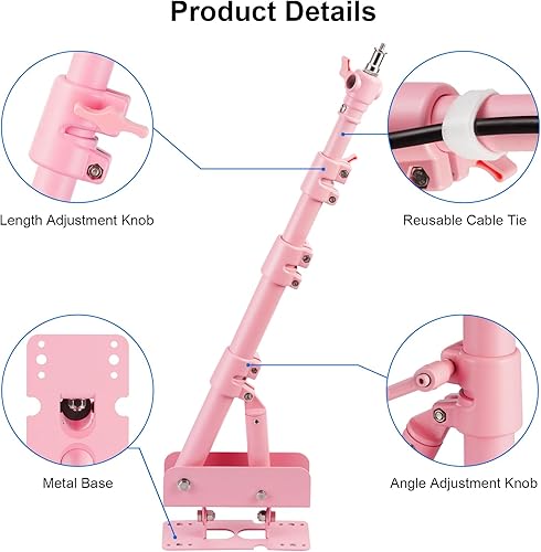 Miniatura 4 de Selens Anillo de luz de montaje de pared 39.37 pulgadas con brazo giratorio de 180 para salones de belleza, peluquería, tatuaje, transmisión en