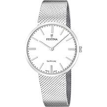 Festina Swiss Made F20074/1 Mens Steel Watch with Mesh Steel Strap