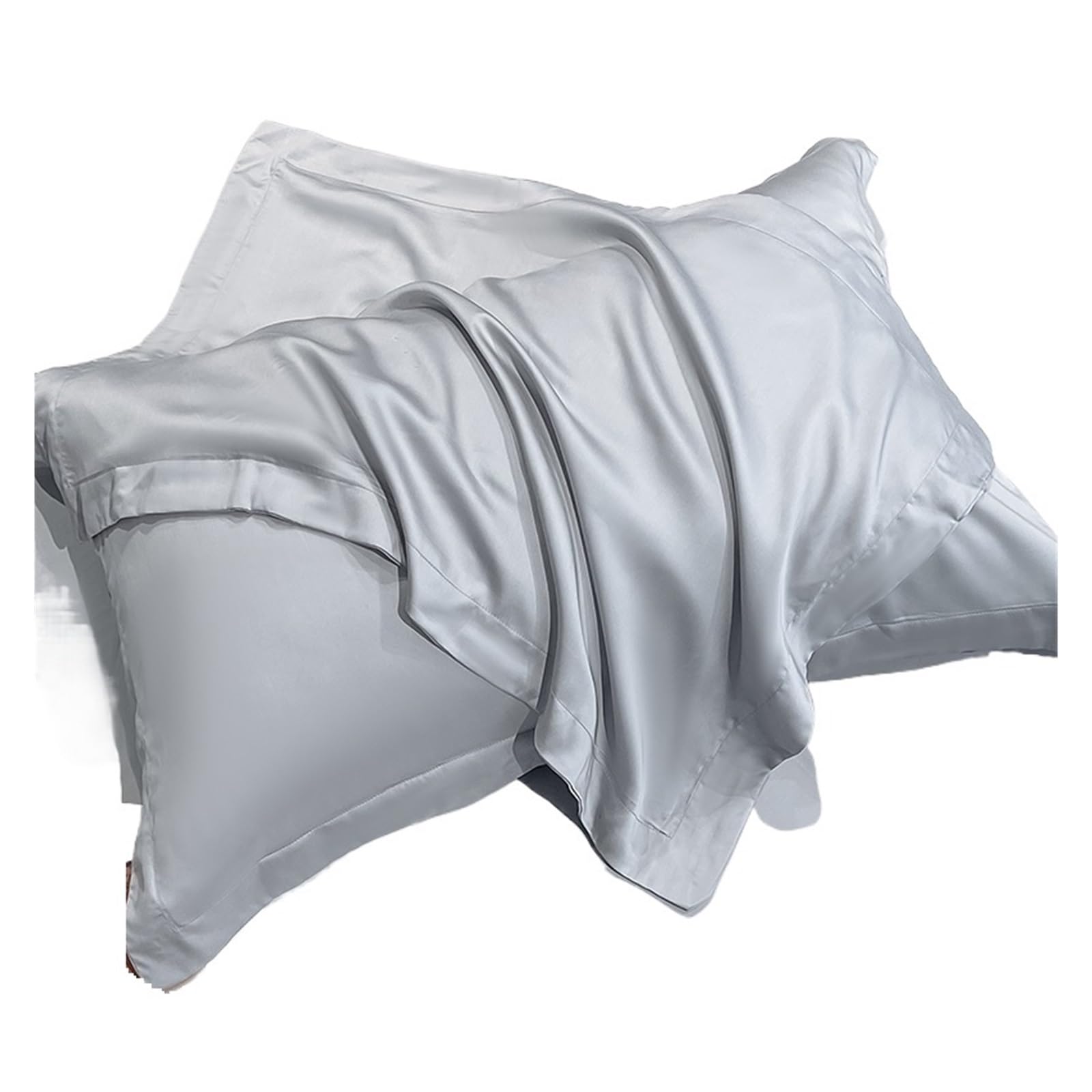 Taie d'oreiller en soie bleu clair lot de 2 format enveloppe