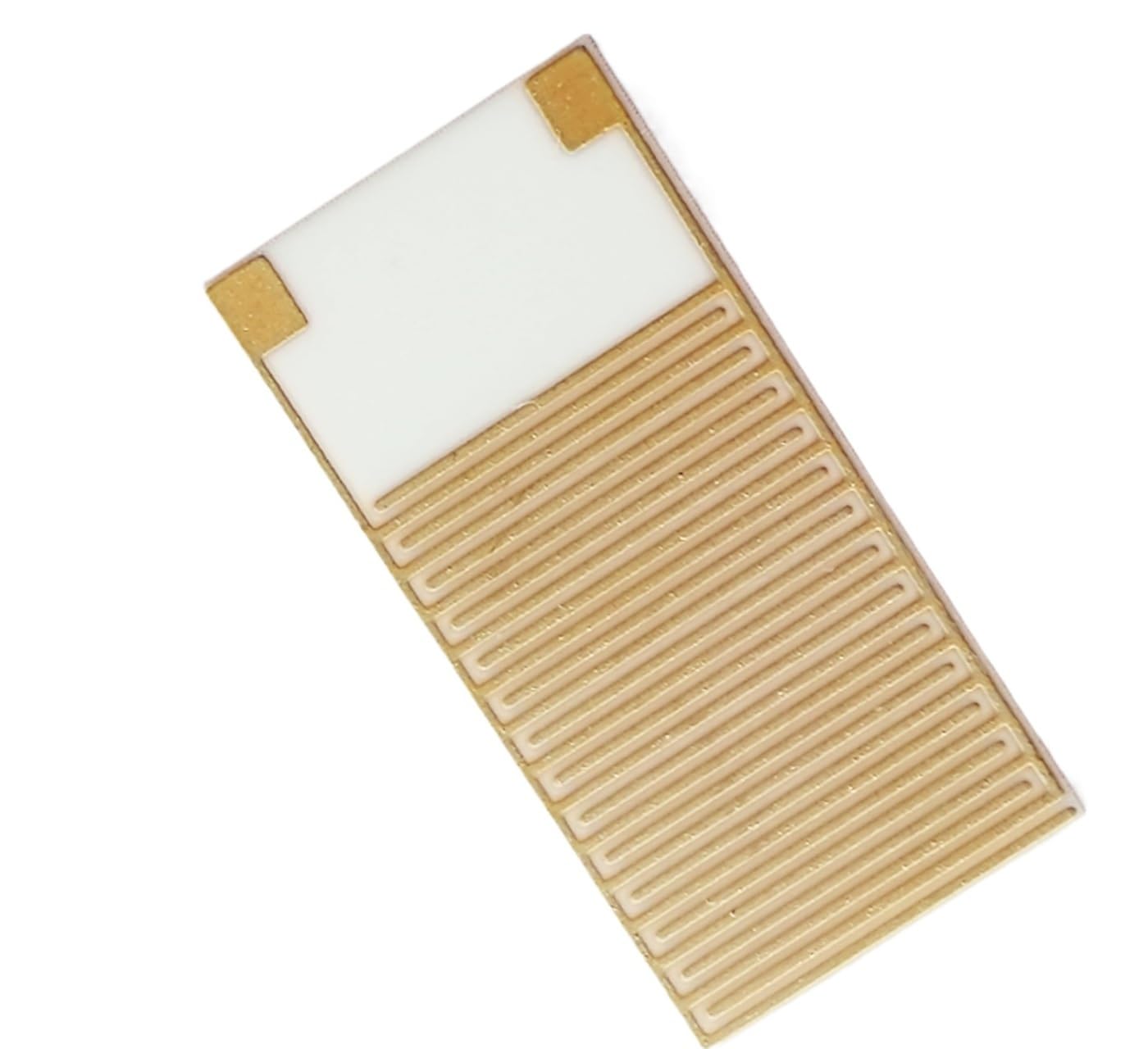 Electrodo de oro interdigitado de cerámica de alúmina (IDE) - Paquete de 1, 20 x 10 x 0,635 mm