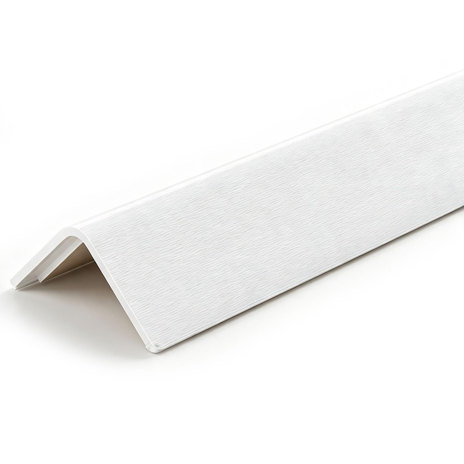 Paraspigoli Angolari in PVC, Autoadesivi, Para Spigoli | Paraspigoli Angolari, Angolo Interno a 89°, Smusso Arrotondato 2.5D, per Protezione e Decorazione(White,2.5x150cm/1x59in)