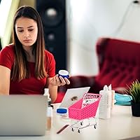 Vista 6 de DOITOOL - Carrito de compras mini de color aleatorio de 14 cm de altura, de hierro forjado, para almacenamiento de muñecas, suministros