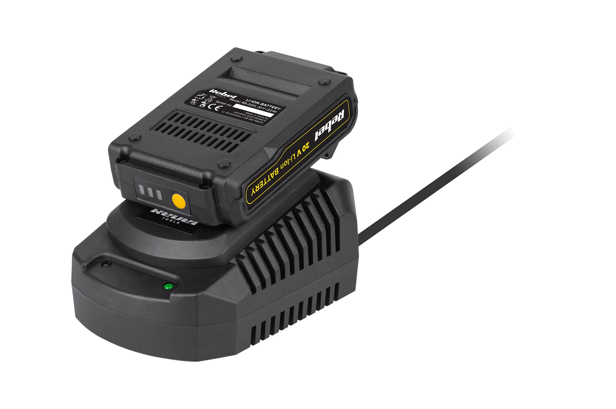Trapano avvitatore a percussione a batteria, 20 V, 2 A, valigetta Grigio