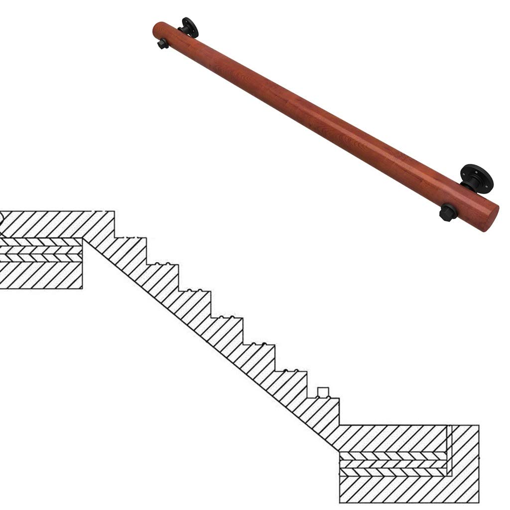 Main courante antidérapante en bois véritable sécurisant vos escaliers et couloirs de loft