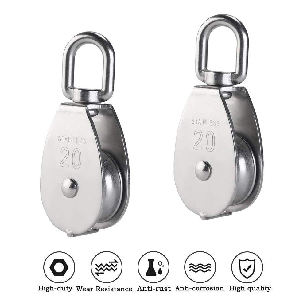 Polea Cuerda M20 Acero Inoxidable 304 Simple Elevación Fijas Exterior Carpas