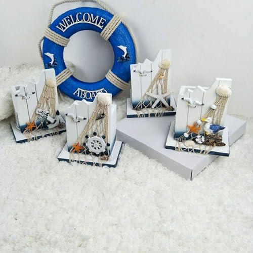 Miniatura 7 de Portalápices de madera, decoración náutica, decoración de timonel, organizador para oficina en casa, escritorio, recuerdos náuticos