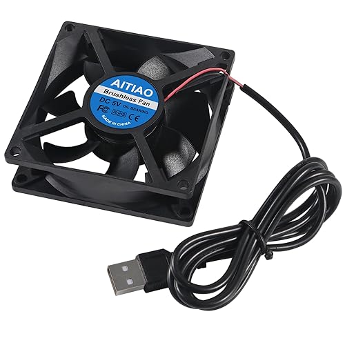 Miniatura 2 de Ventilador USB 9225 de 3.622 in x 0.984 in, 5 V CC, sin escobillas, ventilador de refrigeración silencioso, ventilador de caja de computadora de 2