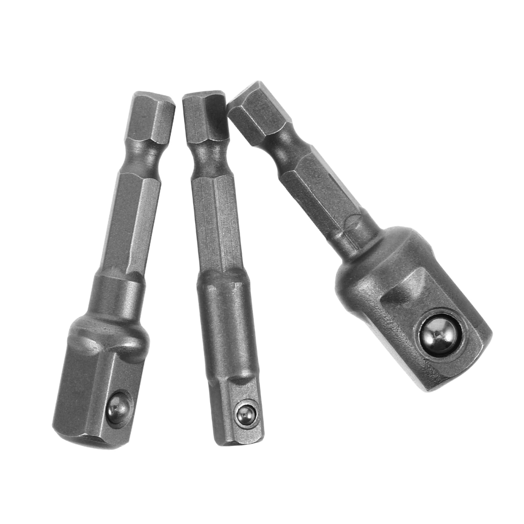 Unomor 3pcs Socket Conversion Adapter Drill Bit Adapter Socket Adapter Drill Bits Swivel Head Nut Port Adapter Chuck Conversion Adapter Impact Drill with Adapter Wrench Extender Metal