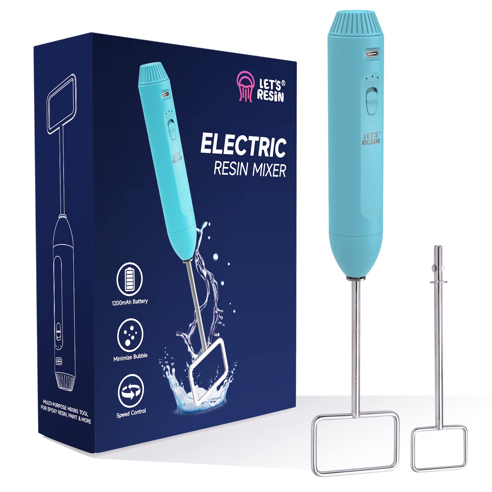 Buy LET'S RESIN Epoxy Resin Mixer Electric,Speed Control&No Bubbles