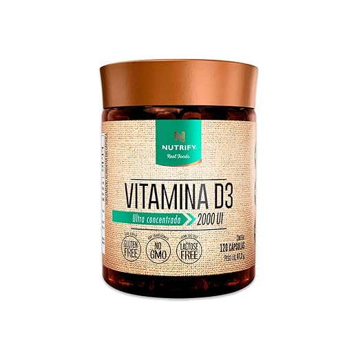 Vitamina D3 2000UI 120 Cápsulas Nutrify