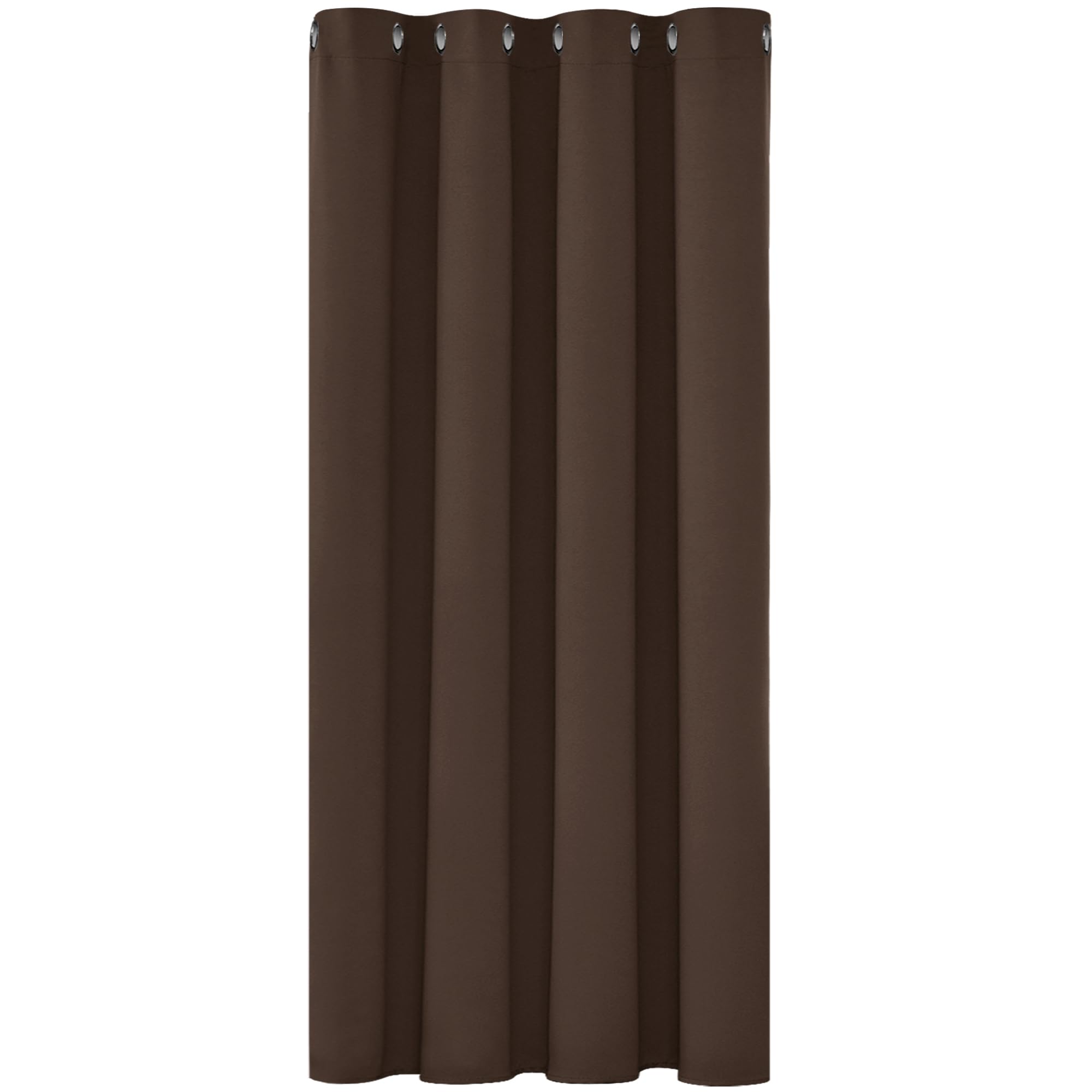 Deconovo Brown Thermal Insulated Eyelet Blackout Curtain 52"X 54" 1 Panel