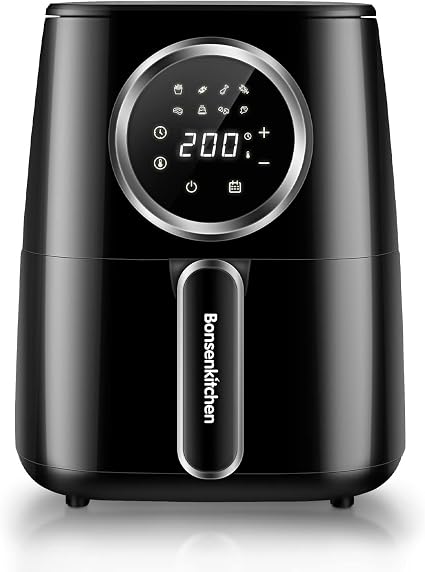 Bonsenkitchen Freidora sin Aceite 4.2L Air Fryer, Horno de Aire con 8  programas , Pantalla LED Táctil, Temperatura y Tiempo ajustable, Freidora  de Aire Caliente con y Recetas, 1400W : Amazon.es: Hogar