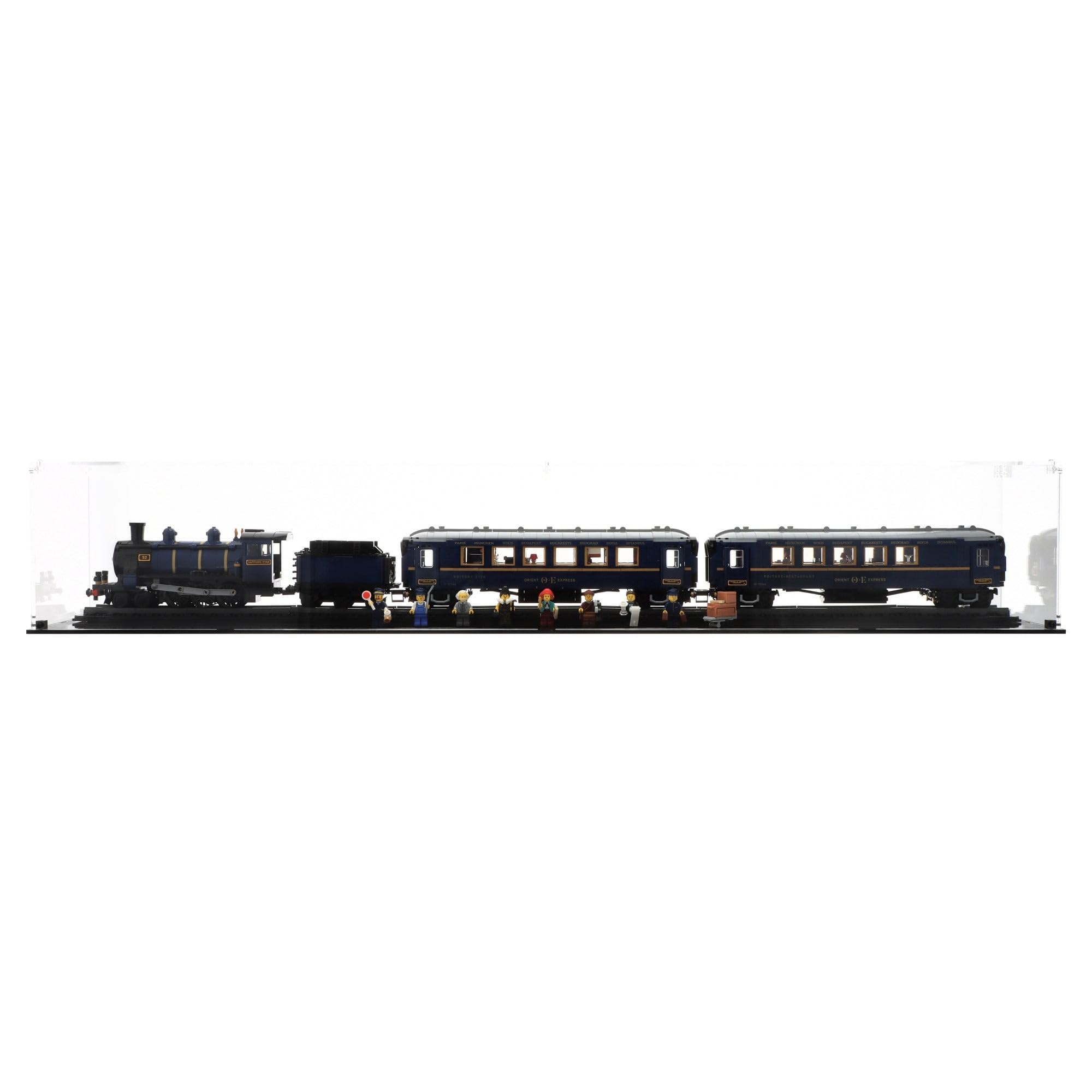 Plexico Display Case Compatible With Lego 21344 The Orient Express Train - (Clear Back Panel)