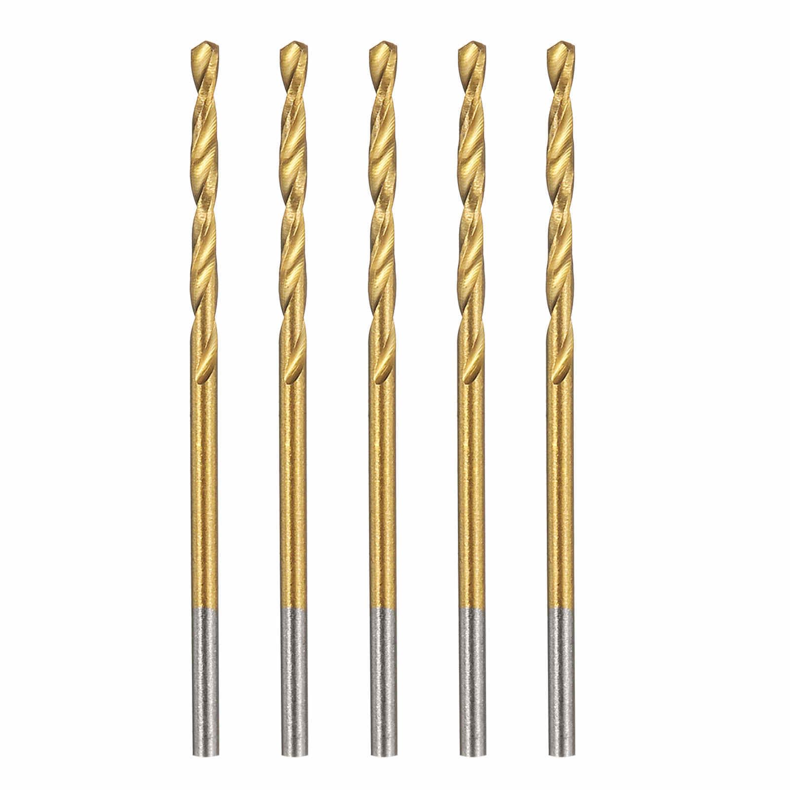 Kozelo 5pcs Drill Bit - [1.4mm Diameter] M42 8% Cobalt HSS Cutting Tool for Machining Hard Metal Stainless Steel Woodworking Handicraft Use, 135° Cutting Angle TiN