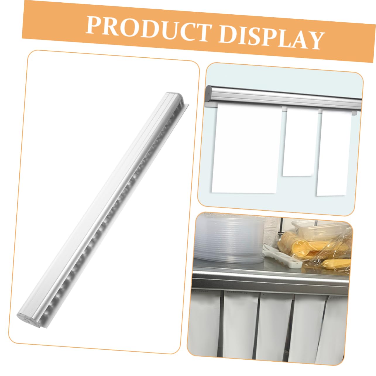 iplusmile 2stücke Teiliges Aluminium-küchenbestellhalter Wandmontierter Clip Für Gastronomie Für Restaurants Cafés Und Bars -Display-Rail Ohne Lochbohren