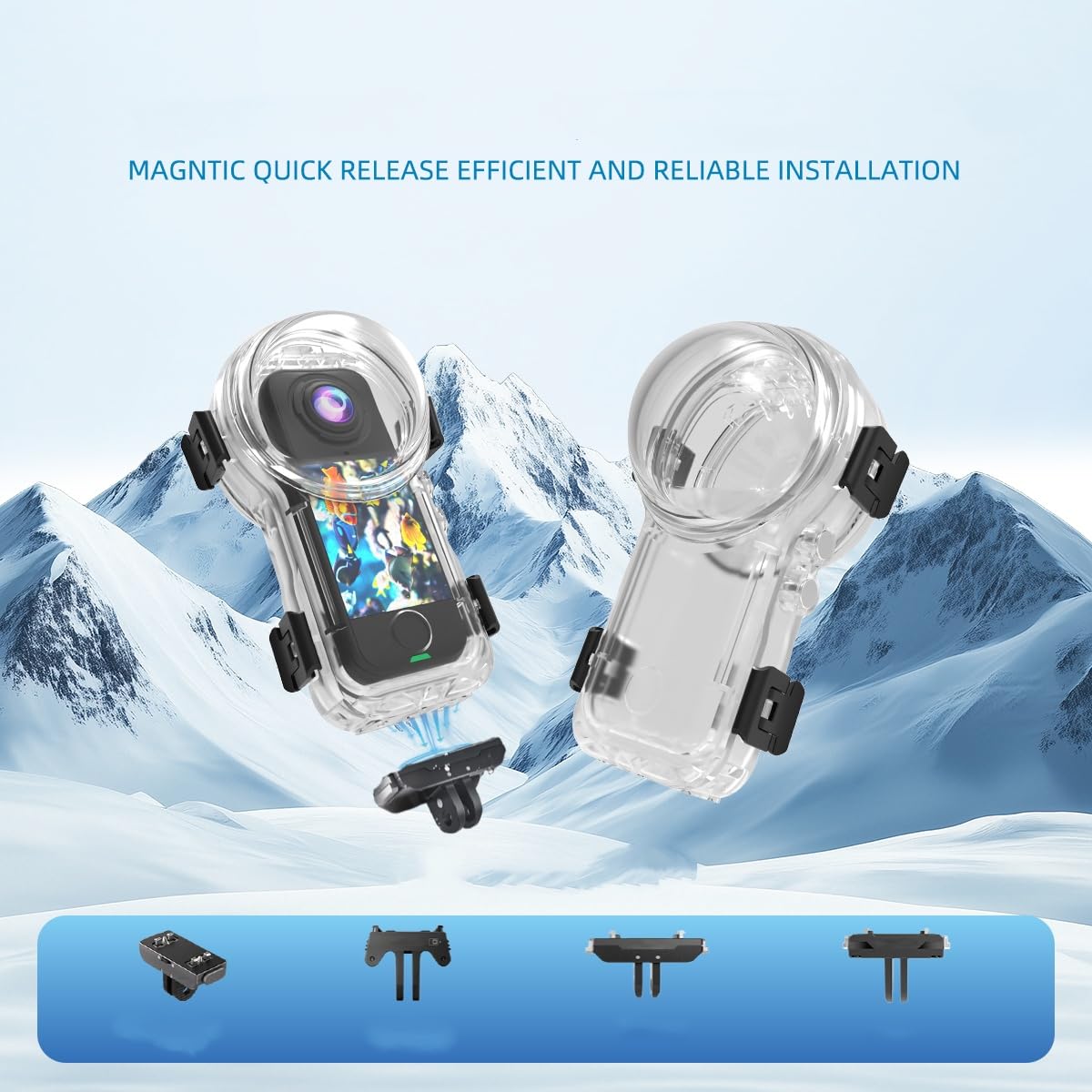 Invisibile Dive Caso Per Insta360 X4 Air, Subacquea 50M Impermeabile Immersione Della Copertura Dell'alloggiamento Shell Protettivo per Action Camera Accessori