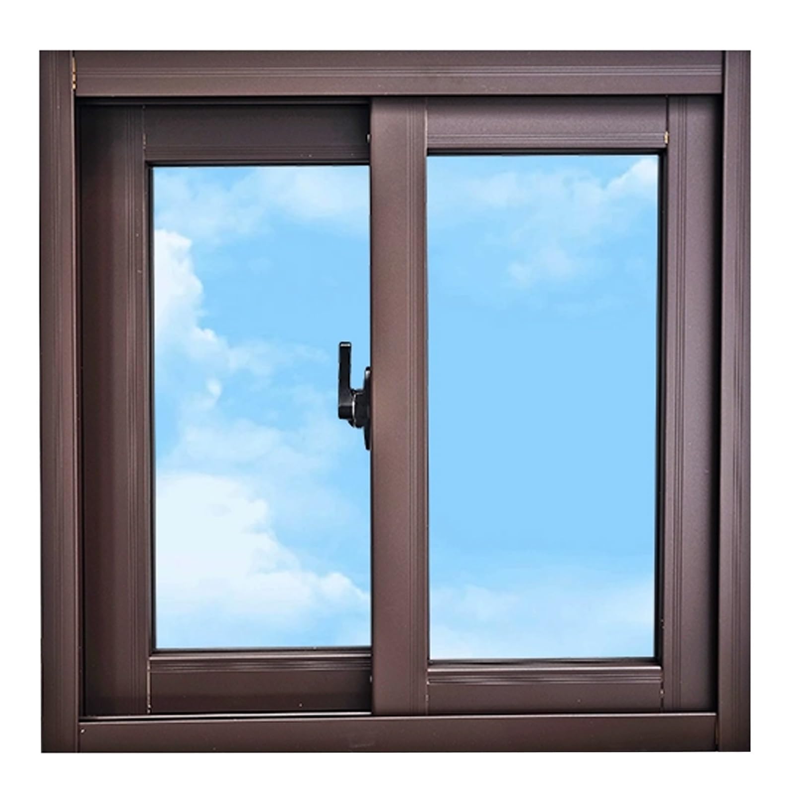 THNSAWX Replacement Basement Windows, Shed Sliding Window, Aluminum Horizontal Slider Window, Mobile Home Windows, Tempered Glass, Easy Install(Brown,100x120cm/W39.3xH47.2in)