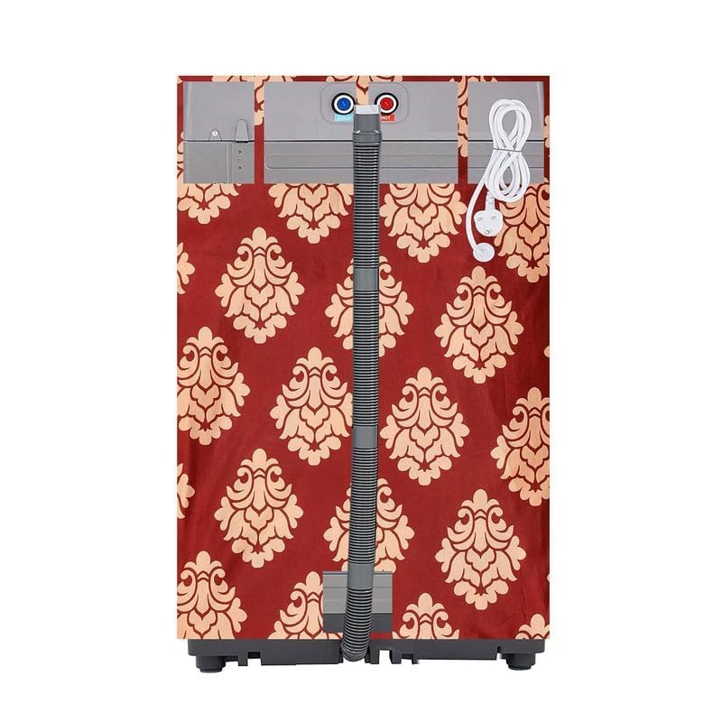 Image of WOAH Top Load Fully Autometic Washing Machine Cover Compatible With ifb samsung bosch whirlpool haier lg and All Brand Universal Size 7kg | 7.5kg | 8kg (Maroon) D