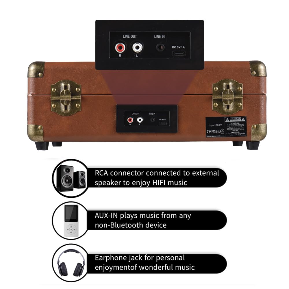 Amazon | BCDYH ヴィンテージビニールレコードプレーヤー BT 蓄音機