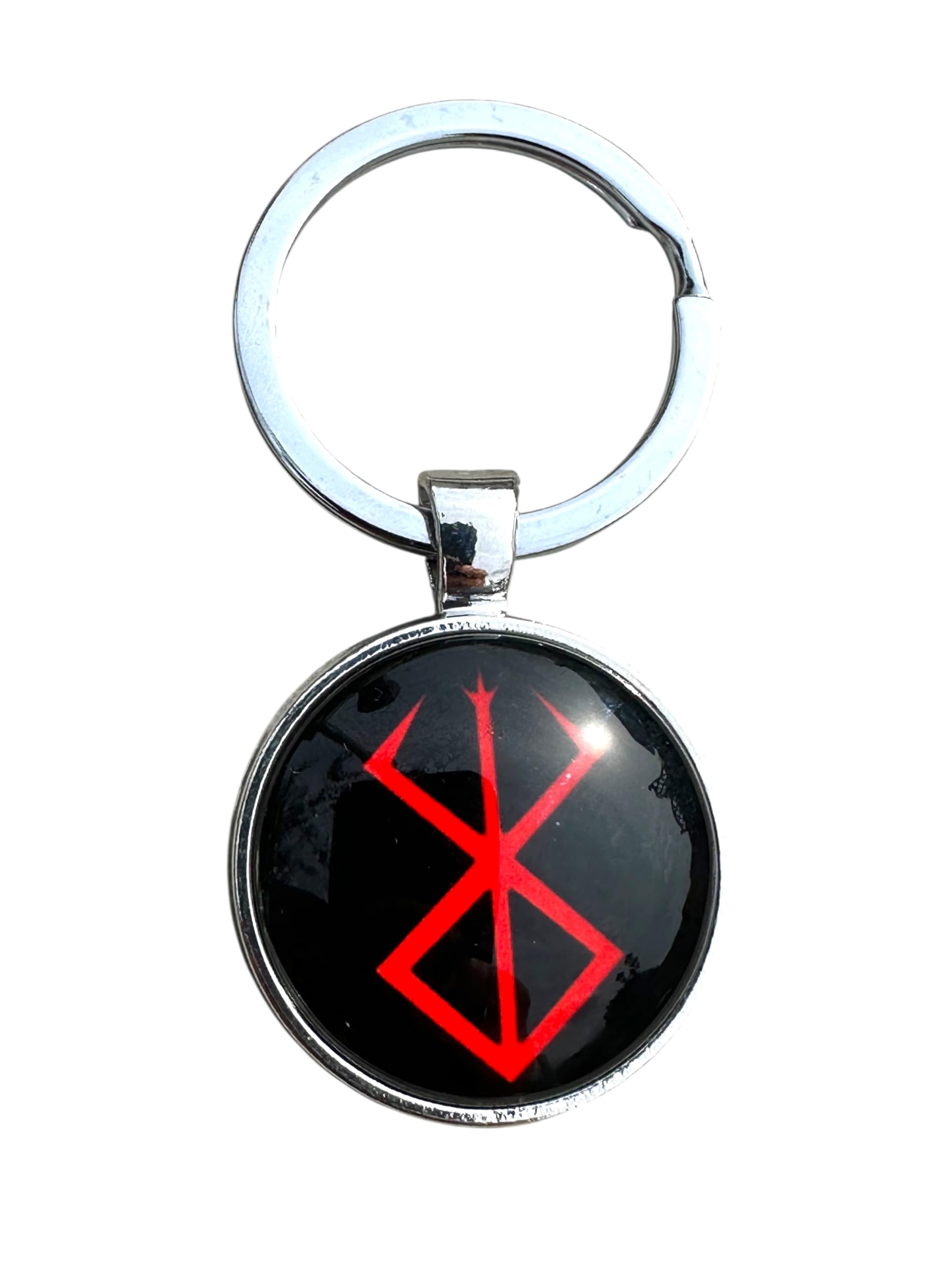 Patch Nation Unisex Red Berserk Berserker Brand Of Sacrifice Norse Rune Viking Metal Keychain Keyring (Red)