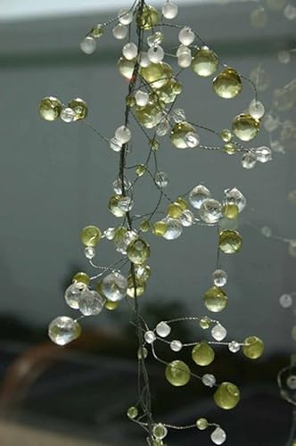 Miniatura 7 de Galt International Guirnalda de diamantes de cristal acrílico de 198 pulgadas, cuerda de alambre esmerilado y corte de diamante, guirnalda