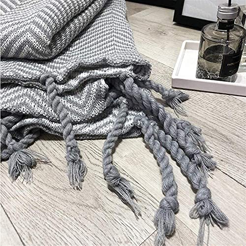 Gezellige Kabel Gebreide Gooi Deken, Zacht Licht Gewicht Warm Gezellig Bed Bank Stoel Cover Home Decoratieve Deken, 51"X 67" - Image 8