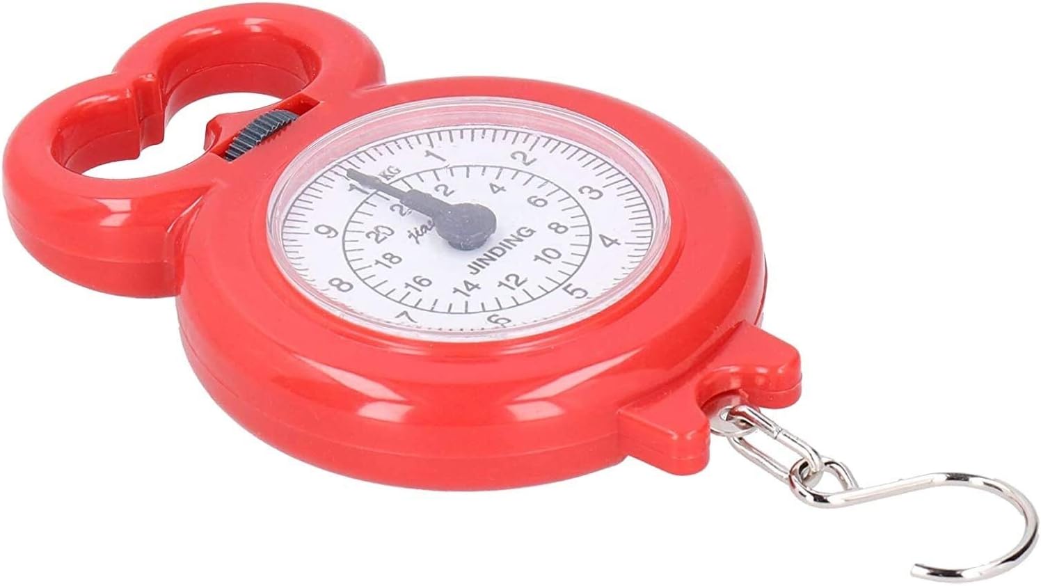 Pointer Spring Scale Mini Weighing Tool Lightweight Fishing Shopping Weight Parcel for Family Instruments(Red)