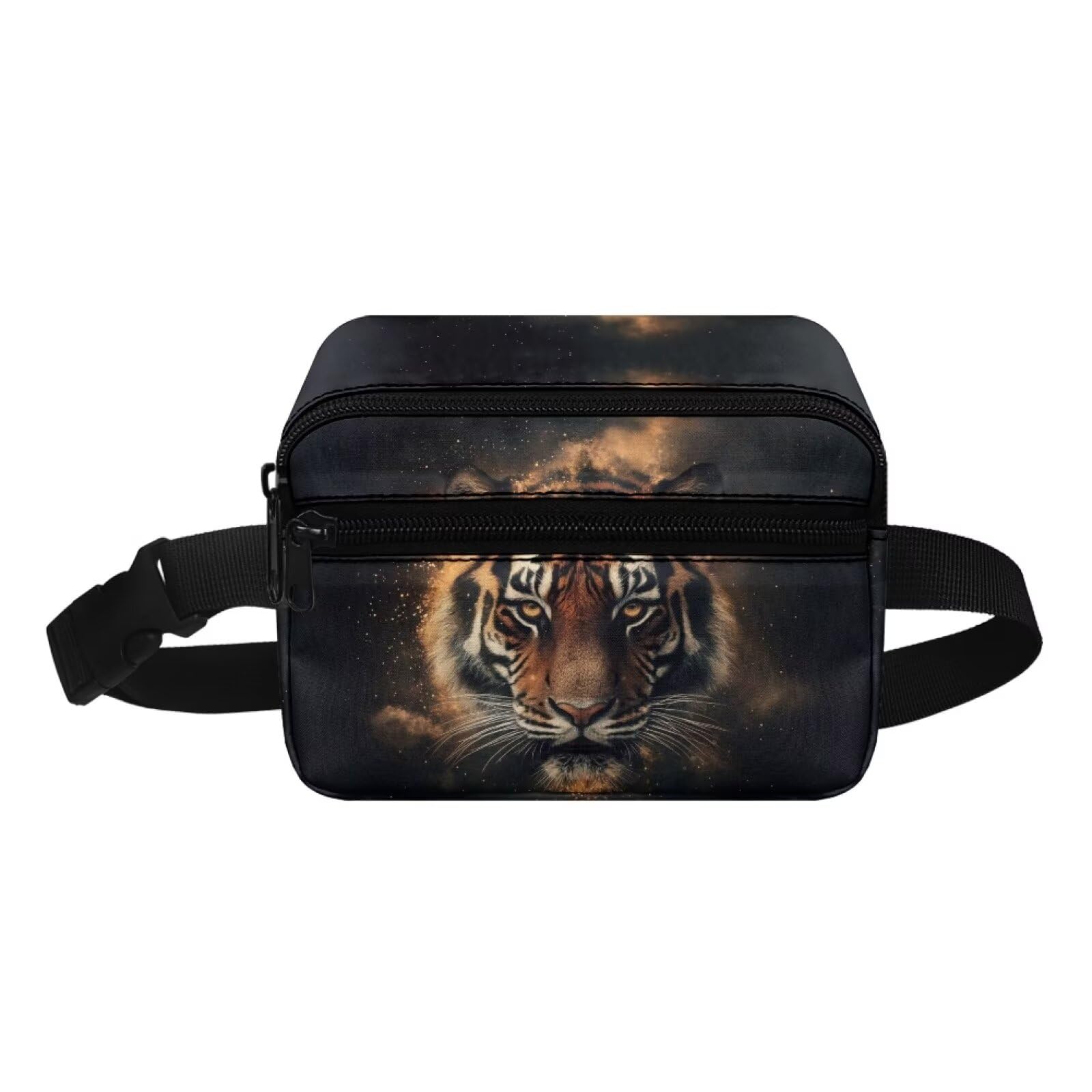 Cozeyat Cool Tiger Kids Fanny Pack for Boys, Travel Small Waist Bag Crossbody Belt Bag for Little Boys Toddler Cute Fanny Bag Bum Bag