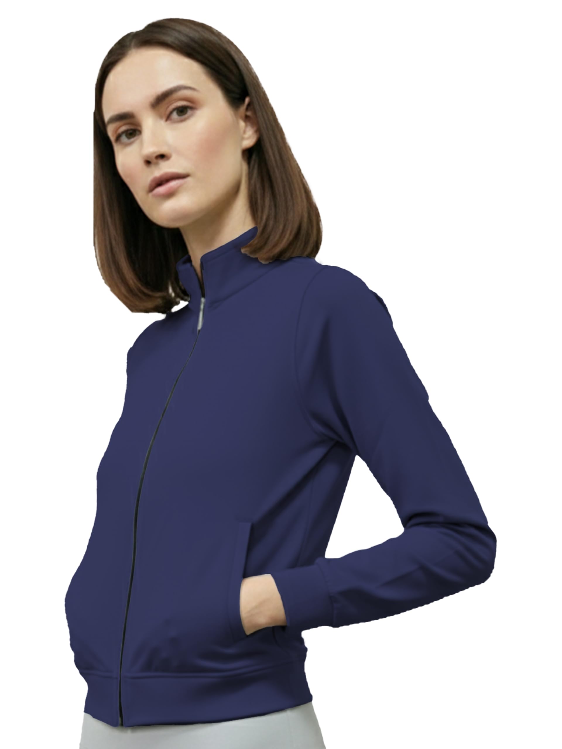 kashikay creation Women’s Full Zip Track Jacket | Long Sleeve Activewear Jacket | Stretchable Polyester Blend Sports & Workout Jacket for Gym, Yoga, Running & Casual Wear-picture-18