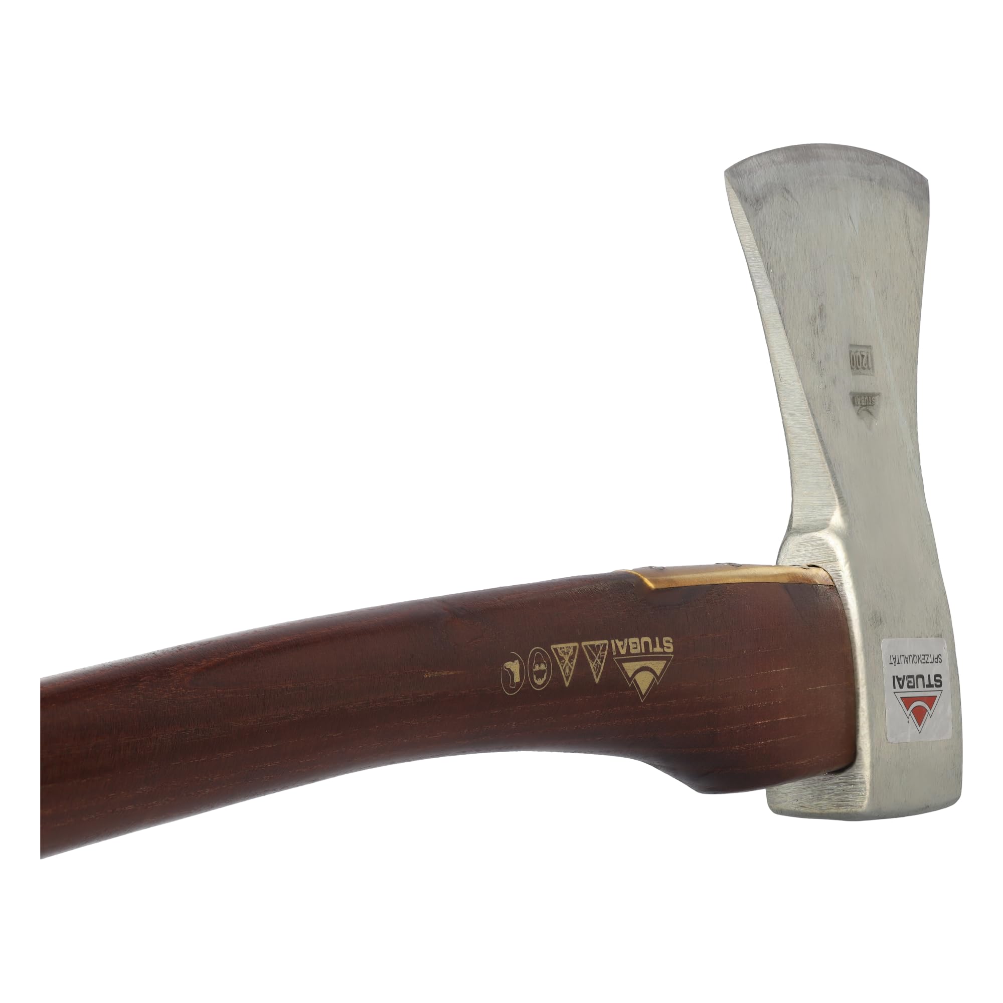 Stubai 671604NRM - Hacha imitación acero, latón, protección en el mango, 1200 g