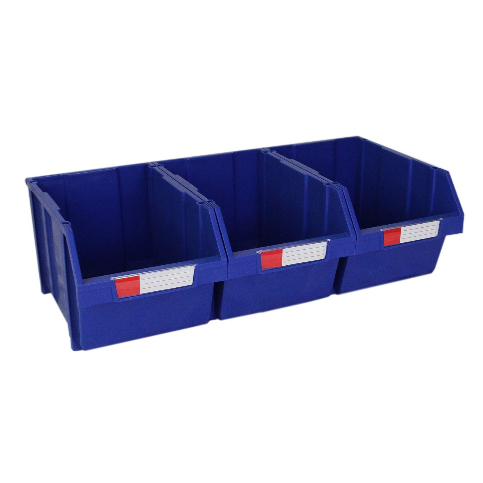 12 plastikowych pojemników do przechowywania do układania w stosy części zestaw do przechowywania magazyn garaż/26 cm x 28 cm x 42,5 cm