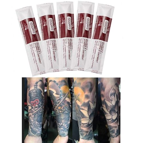 Miniatura 4 de Gel de reparación de cicatrices de tatuaje, antiinflamatorio, anticicatrices, promueve la curación de la piel, ungüento de vitamina Fougera,