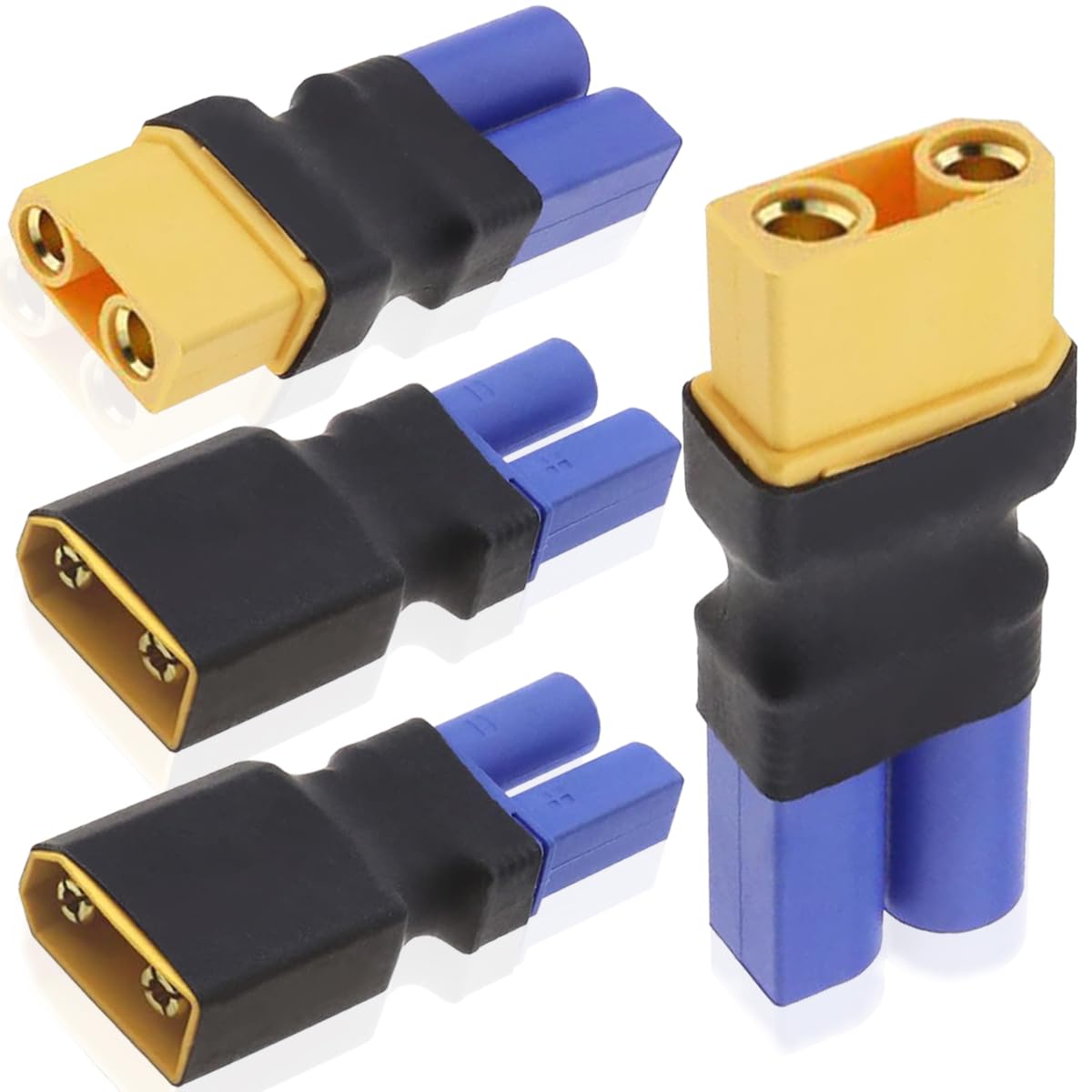 4 sztuki XT90 na EC5 wtyczka/gniazdo, bez kabla EC5 na XT90 gniazdo / wtyczka adapter wtyczka do RC FPV drona RC Car Lipo ładowarka do baterii ESC