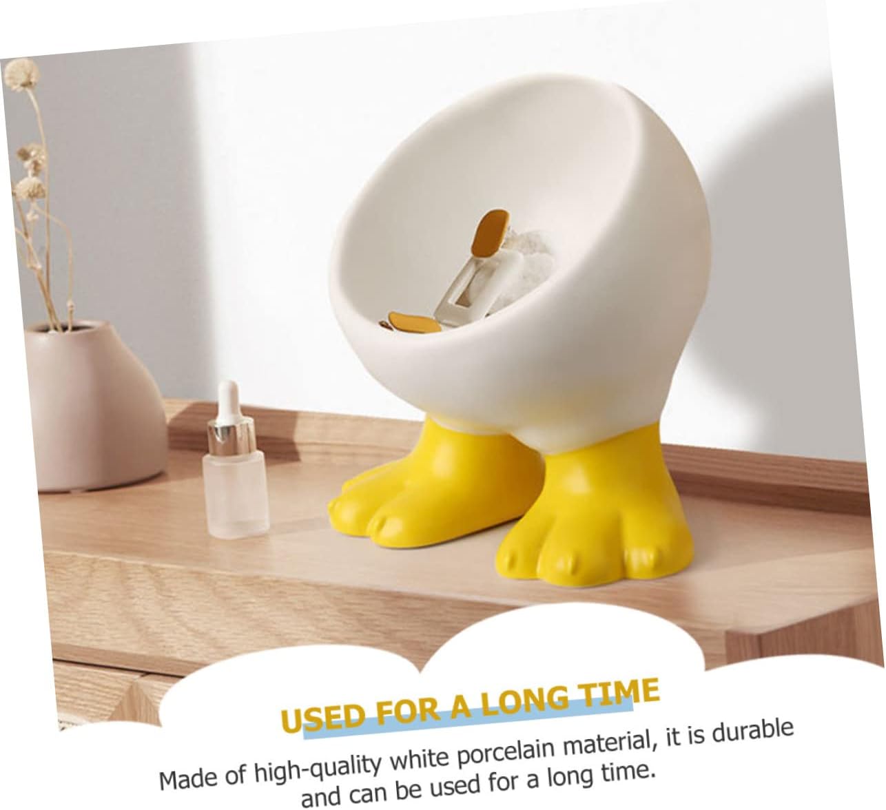 1pc Adorable Ceramic Storage Holder Creative Table Decoration for Home Unique Wedding Adornment Stylish Household Storage Decor for Entryway Office Porch