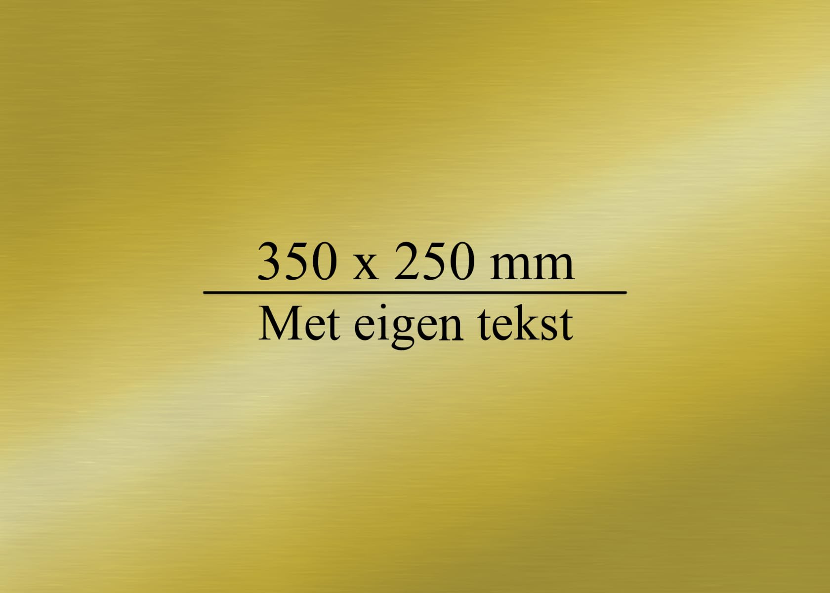 Messing Namensschild - Gravierte Platte - Hochglanzpoliert - 350x250mm