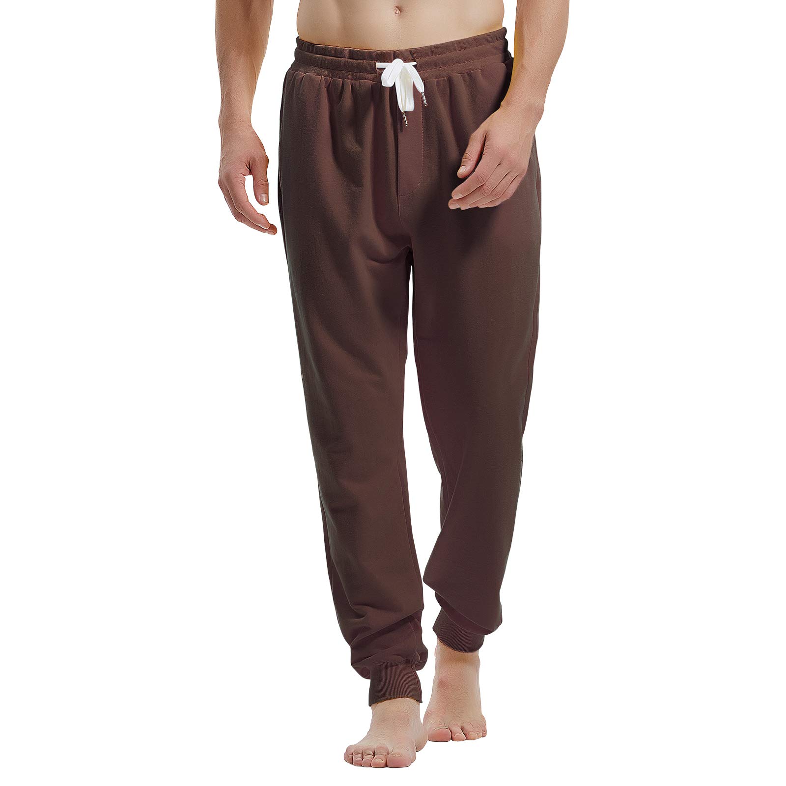 AMY COULEE Mens Cotton Athletic Pants Open Bottom Benin - View #4