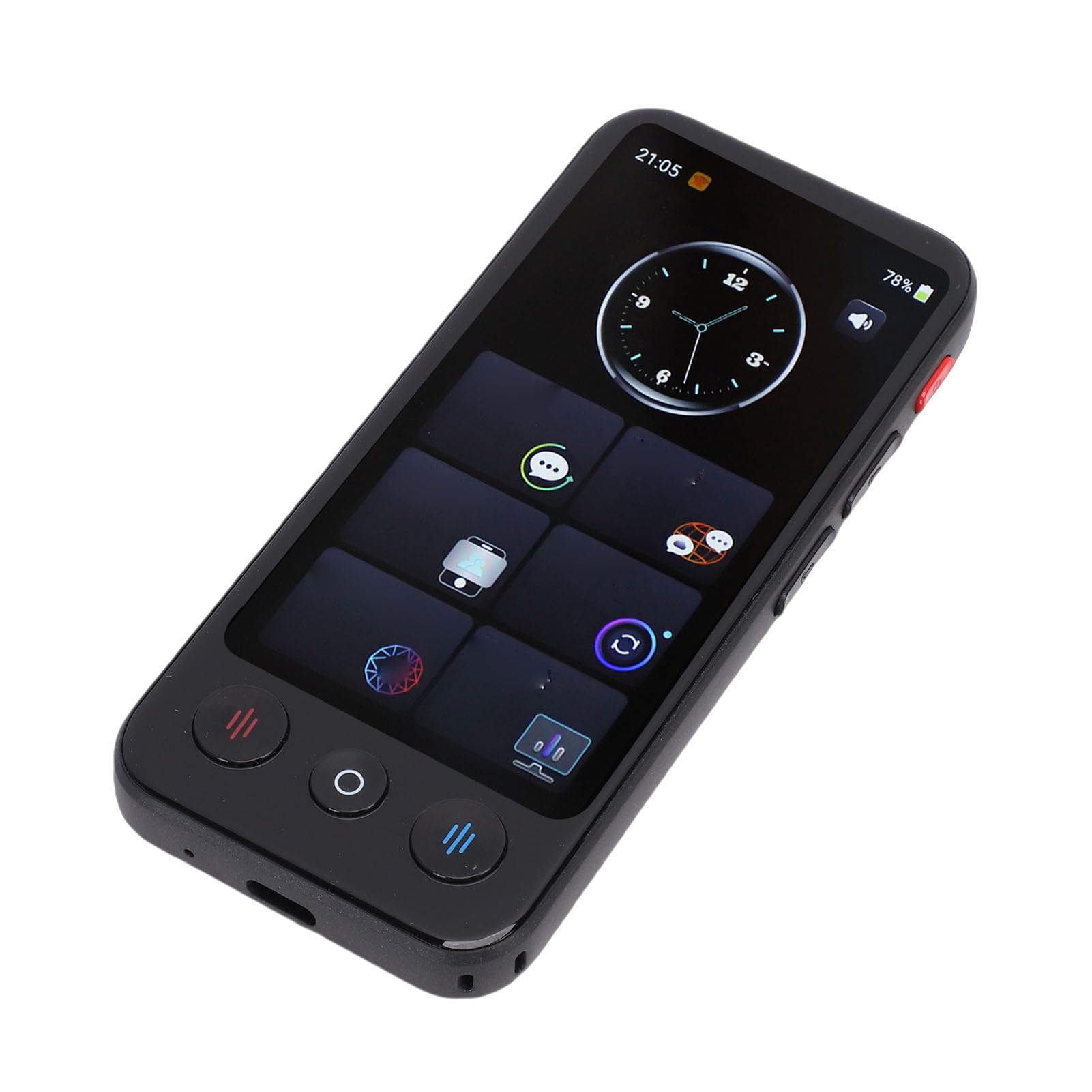 GOWENIC Sprachübersetzer-Gerät, Kompakt, Tragbar, Zweisprachig, Sprachtextübersetzer für Reisen, 5 MP Kamera, Metall, 1500 MAh