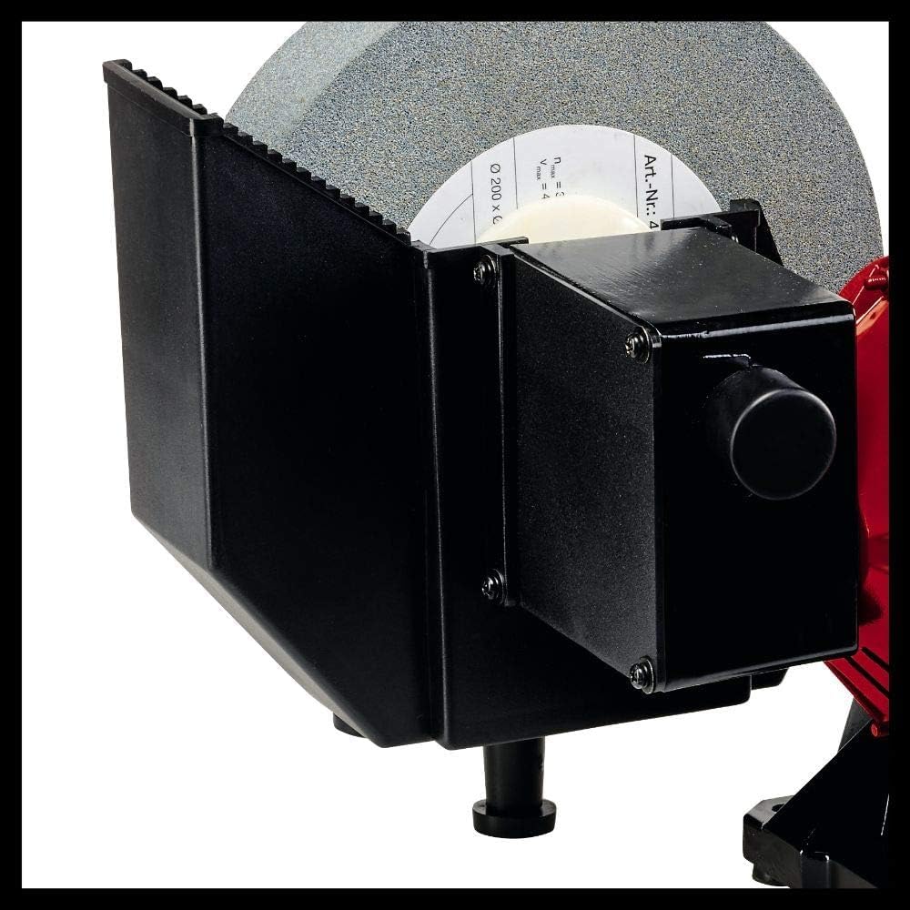 Einhell Touret d’affûtage TC-WD 200/150 (250 W, pare-étincelles) Livré avec meule à gros grains et meule à eau