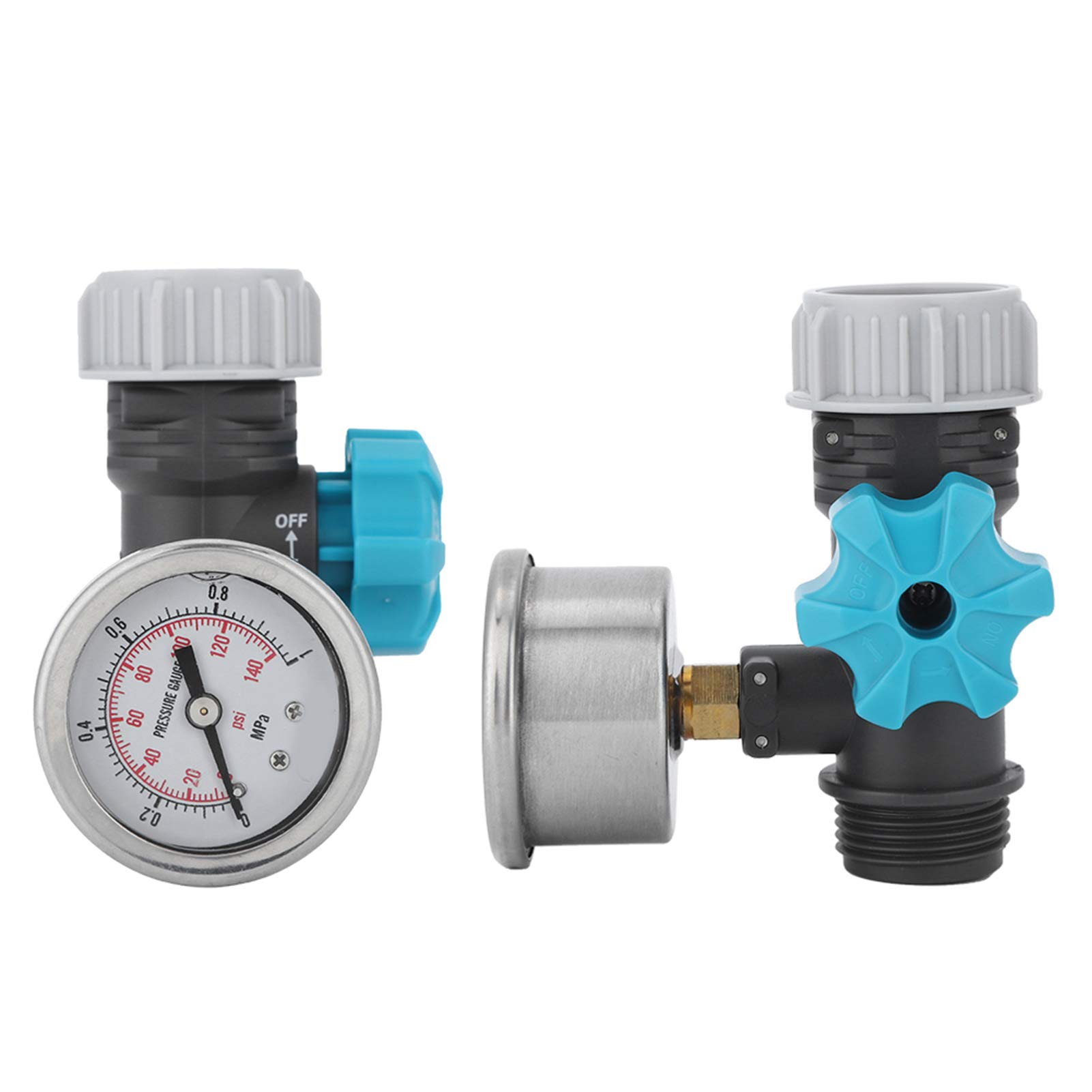 Water Pressure Valve, Adjustable Water Pressure Reducer G Three Quarters Inch Water Pressure Regulator Water Control Pressure Regulator Valve Thread with Gauge Meter