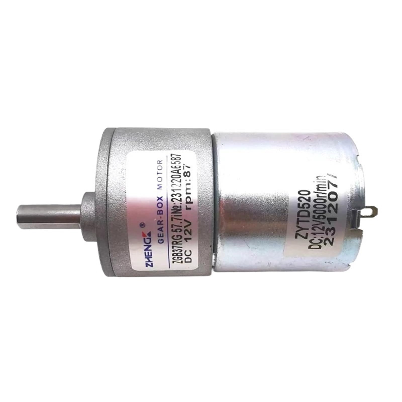 ZGB37RG Silnik prądu stałego 12 V 24 V DC silnik przekładniowy 2,5 obr./min / 5 obr./min / 50 obr./min / 100 obr./min / 150 obr./min / 200 obr./min / 300 obr./min / 550 obr./min wyjście wału