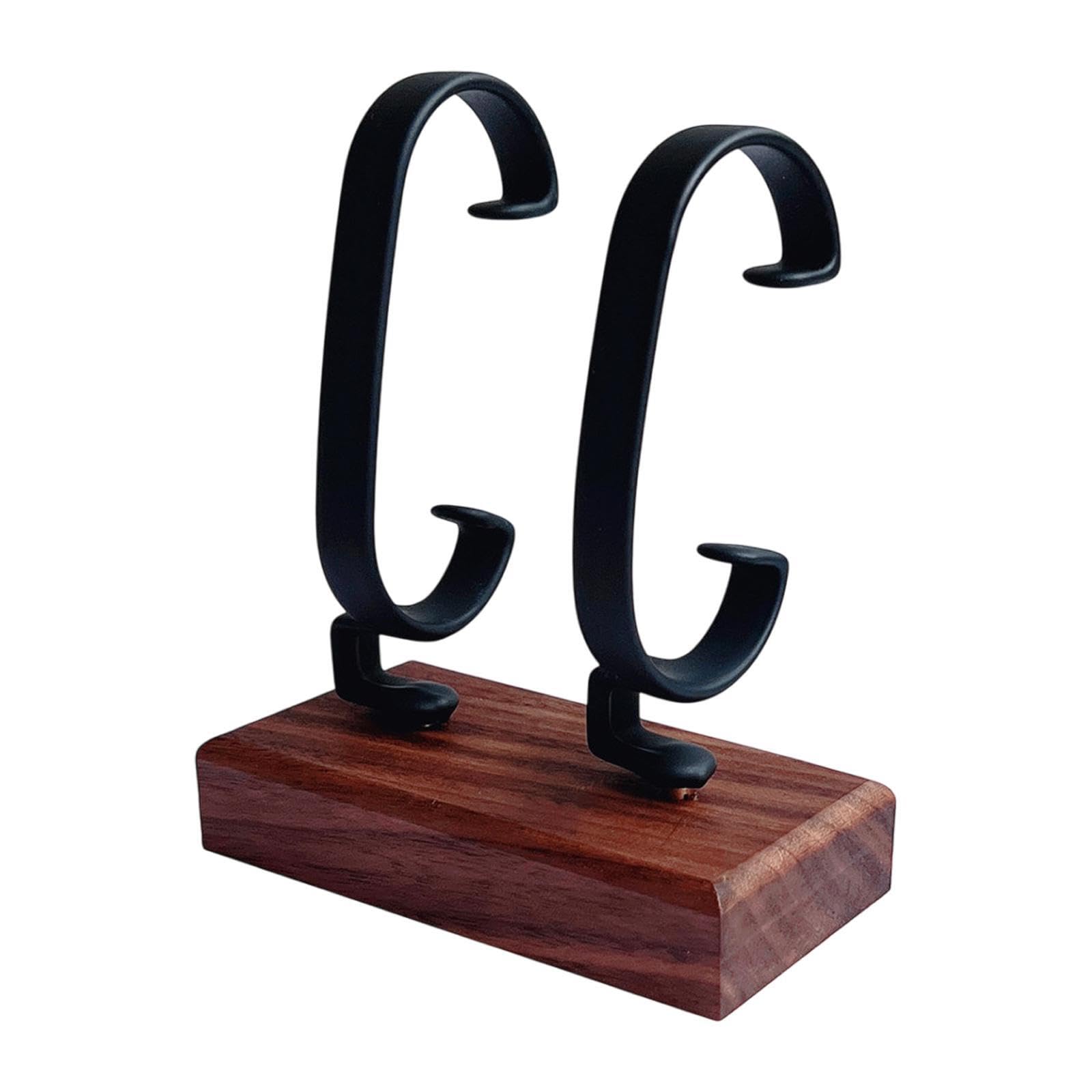 AUYXSSZ Jewelry Bracelet Bangle Display Rack Stand Sturdy Watch Display Stand Organizer Multifunctional Holder For Retail Sales Showcase Retail Sales Show, Black Brown, Double Seats