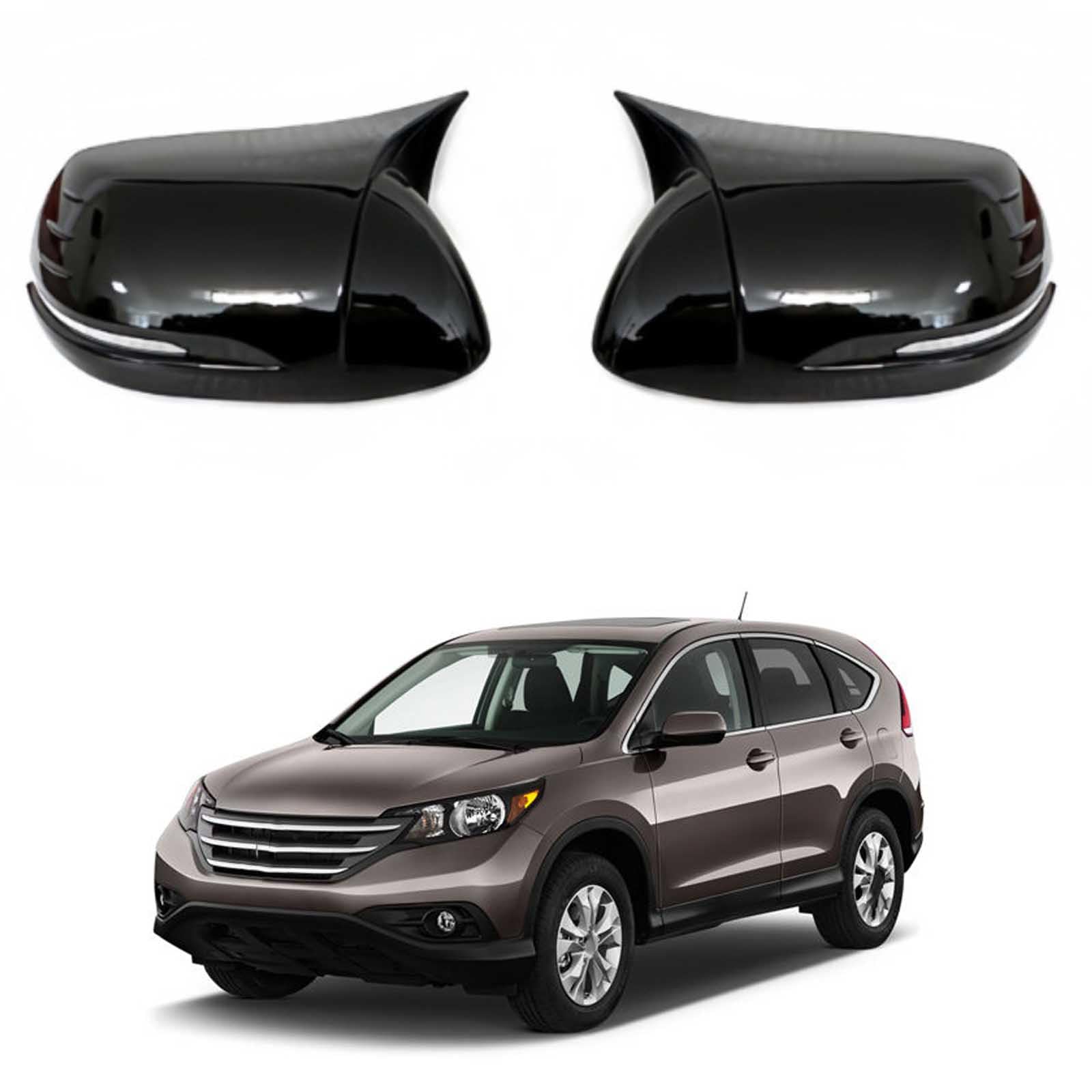 PAPEP Door Mirror Cover Caps for CRV 2012-2022 Glossy black, Left Right Side Wing Rearview Mirror Cover Lid 2 Pieces Exterior Styling Accessory