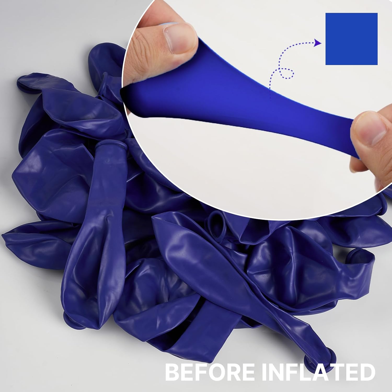 PartyWoo Royal Blue Balloons 128pcs Different Sizes Pack of 18 12 10 5 Inch Dark Blue Balloon Arch Kit for Baby Shower Gender Reveal Graduation Under The Sea Birthday Party Decorations Blue-Y59 - Image 2