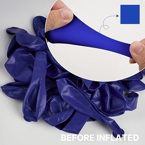 Miniatura 2 de PartyWoo - 50 globos azul real mate de 12 pulgadas, globos de látex de helio azul oscuro, para graduación, Día de la Independencia, Día de los
