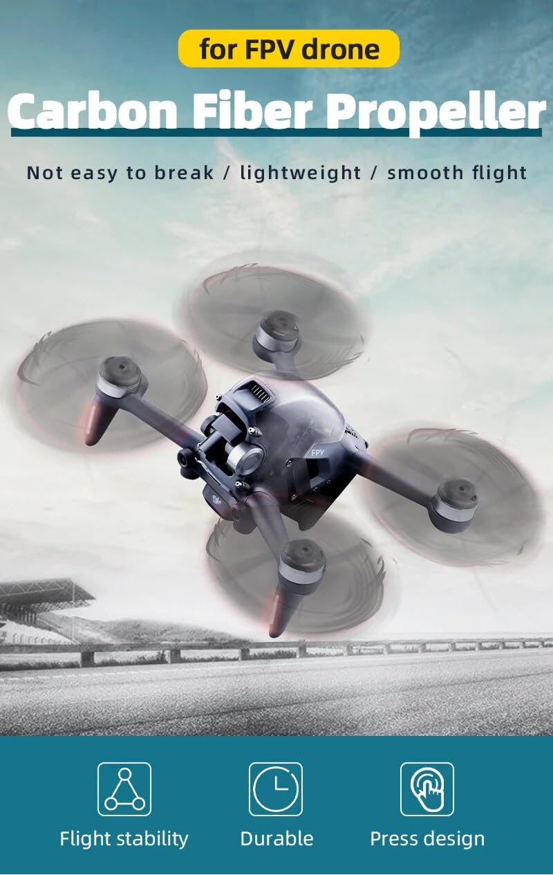 Śmigło z włókna węglowego 5328S Łopatki szybkozłączne Rekwizyty zamienne do śmigła, do drona DJI FPV Combo Śmigło drona(4pair)