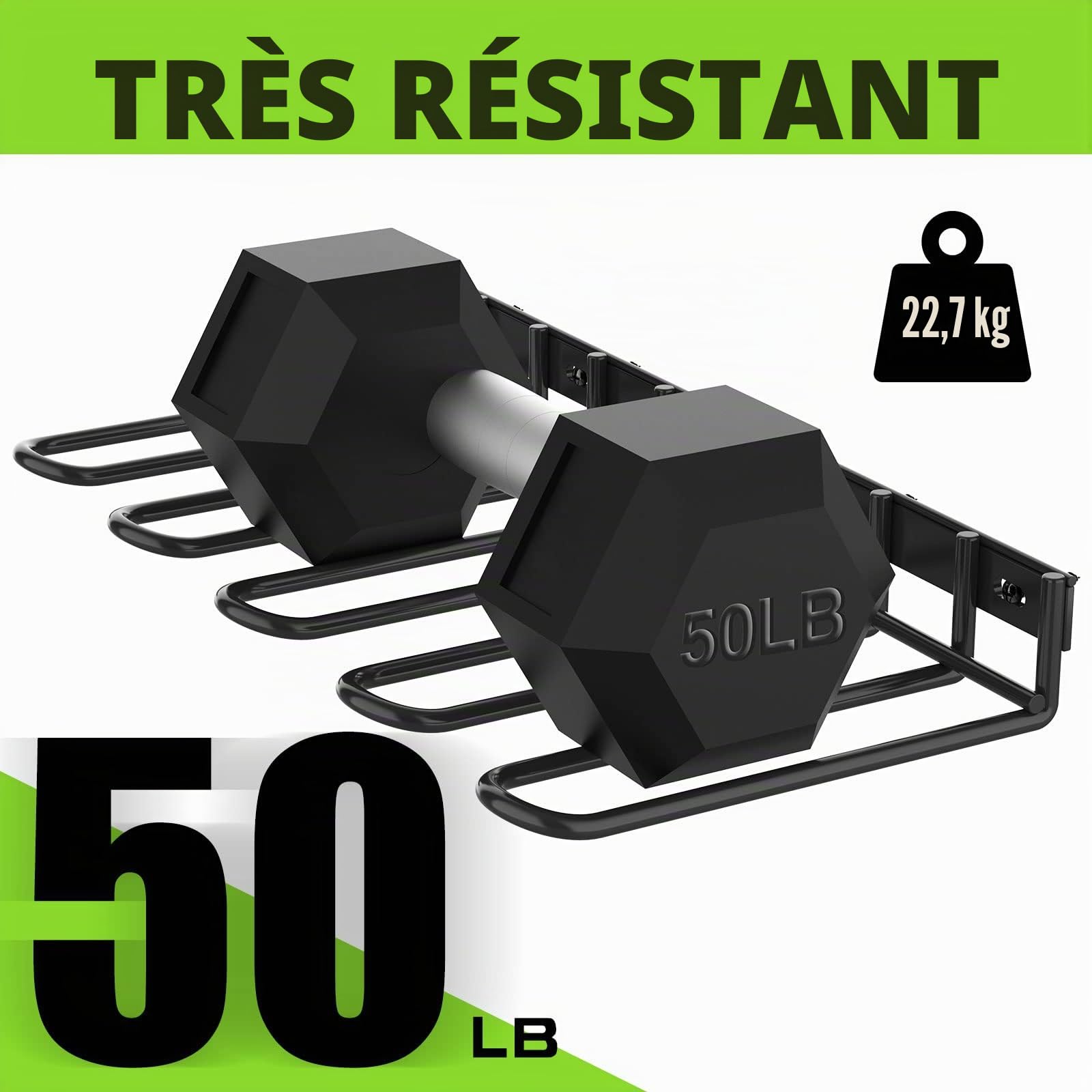 ENONCI Lot de 2 organiseurs muraux pour outils électriques, support mural épais et robuste pour perceuse de garage, panneau perforé, 37,8 x 17,3 x 4,3 cm, cadeaux pour papa, mari