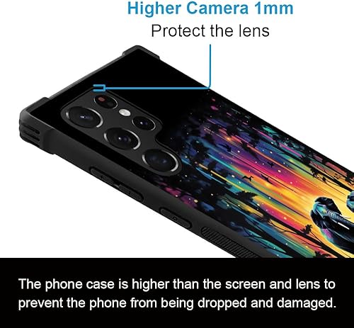 Miniatura 5 de Funda compatible con Samsung Galaxy S23 Ultra, diseño de bosque de elefantes colorido, diseño increíble a prueba de golpes, antiarañazos, carcasa