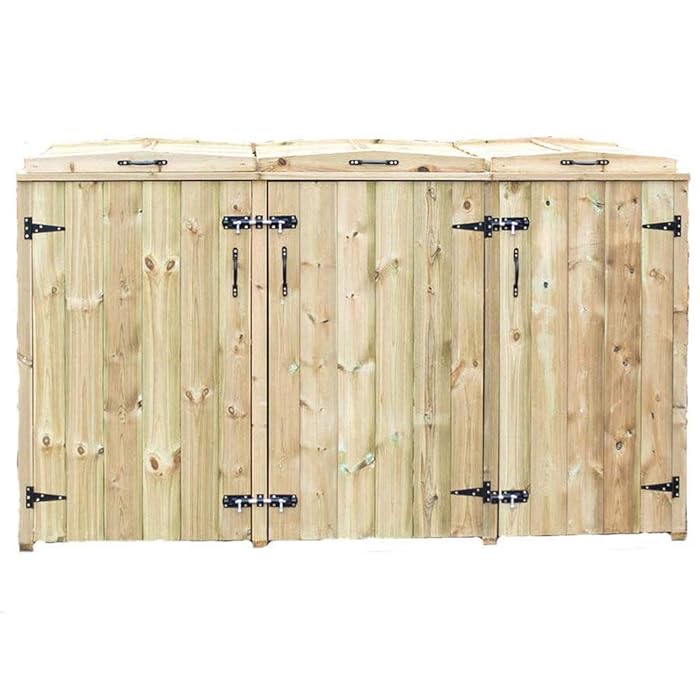 Buy Bellus Triple Wheelie Bin Storage Store Three 240 Litre Wheelie